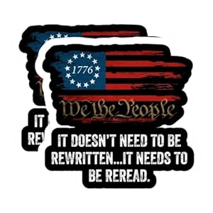 eDesign 2-Pack We The People American Flag Vinyl Sticker Decal – 4 Inches – United States Patriotic Car Decals for Truck SUV Van Window Bumper Wall Laptop Tablet Waterbottle and Any Smooth Surface