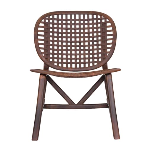 Image of Nilkamal Arena Woven Style Plastic Chair Without Cushion| Set of 2| for Home, Living Room, Balconies, Patios, Outdoor, Garden| Walnut
