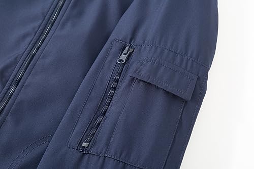 Image of TLZC Men's Fashion Bomber Jacket Lightweight Track Windbreaker Jackets Outdoor Golf Windproof Coat