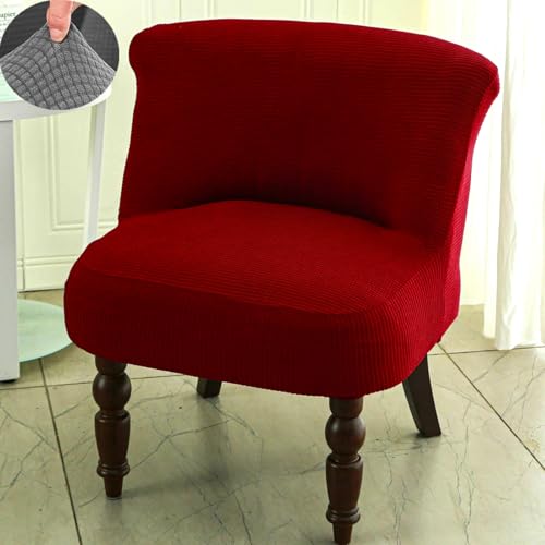 Genérico Protector de Muebles para Silla Funda de Silla sin Brazos extraíble y Lavable, de Tejido elástico Funda Sofa 1 Plaza, sin Brazos, para Sala de Estar y Dormitorio Negro