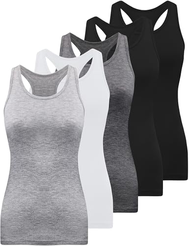 BQTQ Lot de 5 débardeurs à dos nageur pour femmes sans manches, sous-vêtements de sport pour...