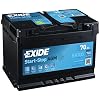 Exide EK700 Stop Start 12V 70Ah 760CCA TYPE 096 AGM VRLA Car Battery – No Spill – 3 Years Warranty (Please check size before buying)