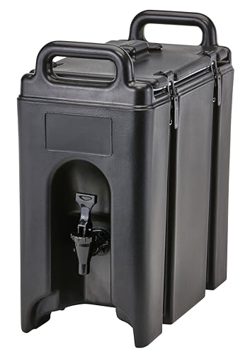 Cambro 250LCD110 Camtainer 2.5 Gallon Black Insulated Beverage Dispenser Case of 1