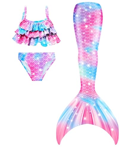 Nestoto Bañador Mujer: Falda Sirena + Top Bikini + Braguita Bikini, Estampado Original