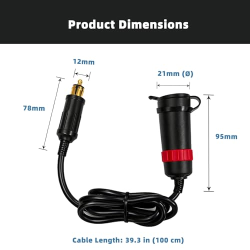 Image of Cliff Top Hella DIN 12V /24V Cigarette Lighter Adapter Compatible with BMW | Solid lock fit, Hella DIN /Powerlet plug to 12V /24V cigarette lighter socket, compatible with BMW motorcycles, phone /GPS gear