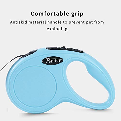 Jzenzero Coleira retrátil para cães, coleira para animais de estimação com rotação de 360 graus, cor