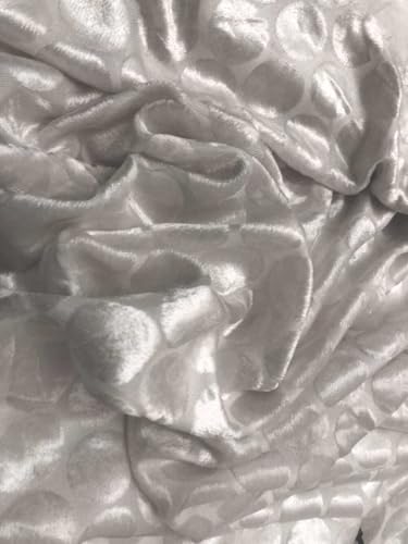 Velours dévoré haut de gamme blanc et rose oignon Devore 20232/33 - 3