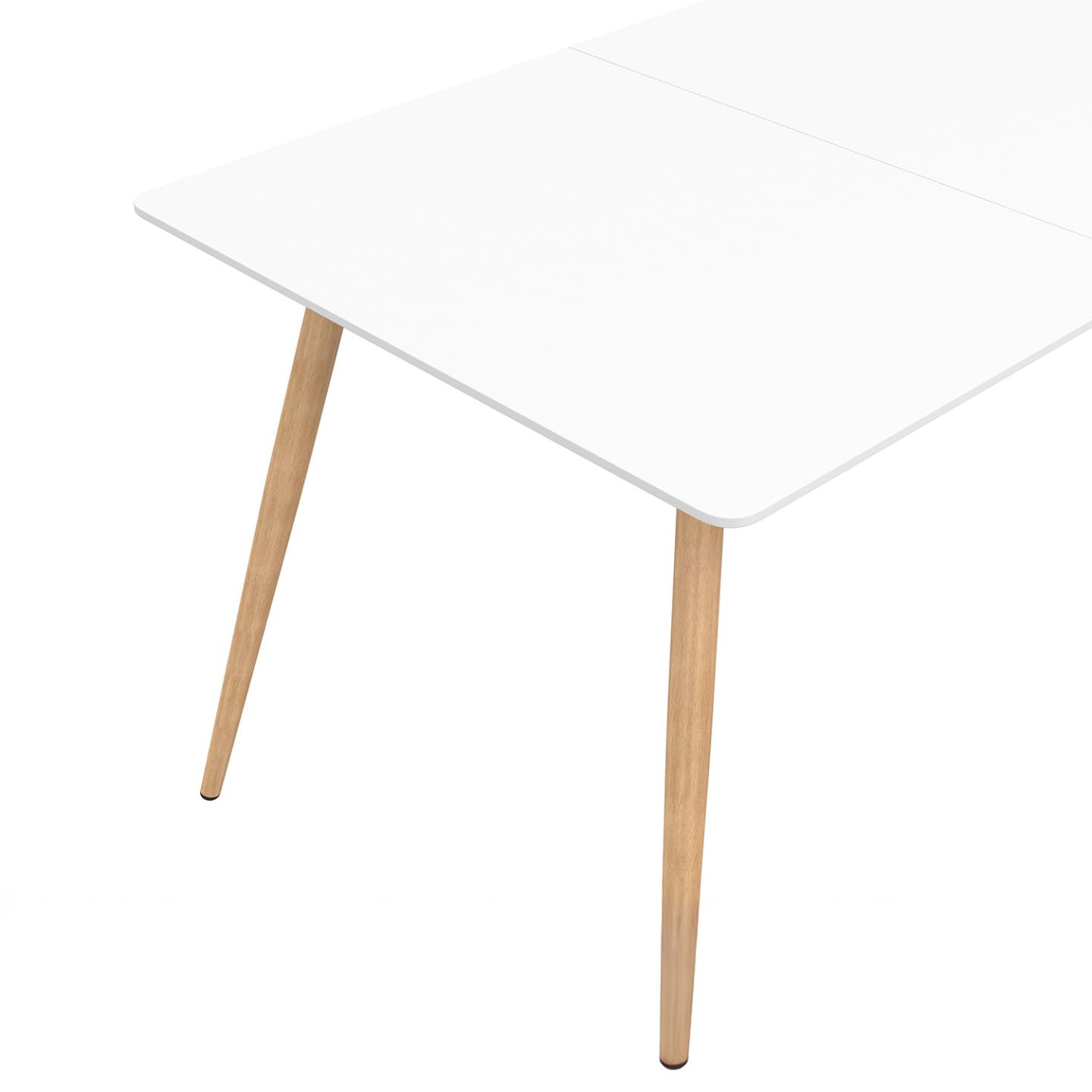 IDMarket - Tavolo da pranzo scandinavo per 6 persone bianco 120 cm SARA