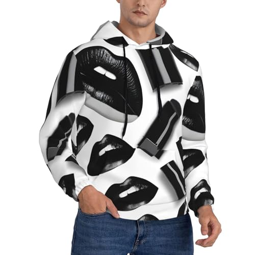 Sweat à capuche homme imprimé lèvres l'art d'exprimer votre audace et votre liberté au quotidien