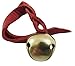 Believe Ornament Brass Sleigh Bell on Leather Cord Christmas Tree Decoration with Gift Bag