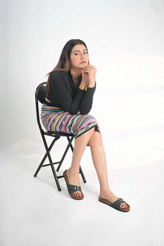Image of LYDC LONDON Women's Sandals. Lightweight stylish and comfortable flat sandals for office wear and gatherings. Orthopaedic and flat foot friendly. Doctor trusted timeless fashion sandals for women with modern appeal
