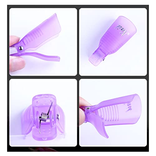 10 Pezzi di Smalto per Unghie Clip di colla