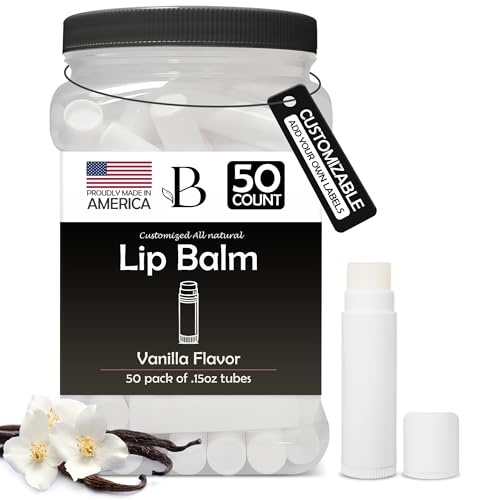 Lip Balm Bulk Unlabeled - Made in USA Bulk Chapstick - Natural Ingredients Vitamin E Shea Butter - Custom Chapstick Bulk For Party & Wedding Favors (Black)