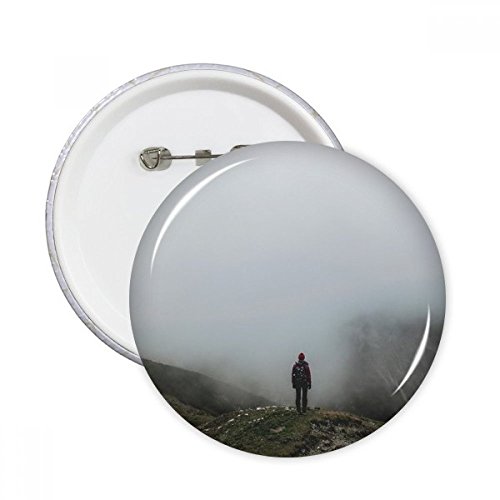 Cadeau pins badge bouton nuages et brume montagne lot de 5 pour passionnés de nature et randonnée