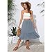 Witsmile High Waist Tiered Skirts for Women Flowy Skirts for Women Below Knee with Pockets 2026 Fashion(Light Blue,2XL)
