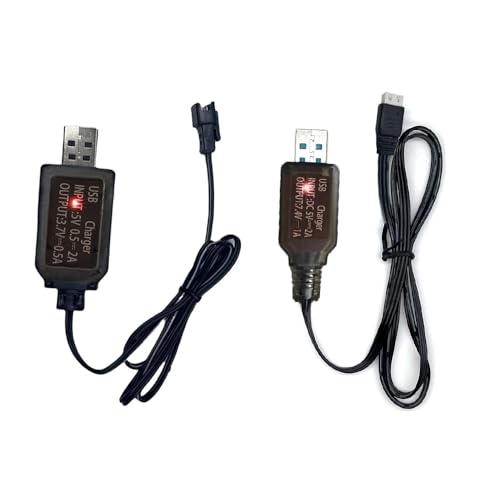 2-in-1 USB Charger Cables for RC Vehicles