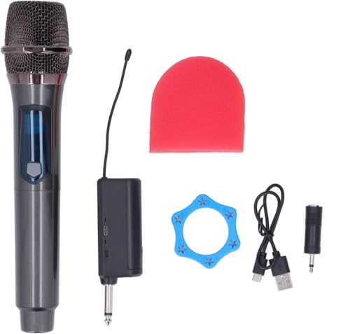 Image of kh UHF Portable Wireless Microphone with Receiver - Handheld Cordless Mic for Singing, Speeches, Events, Karaoke, PA Systems, Computers & Musicians