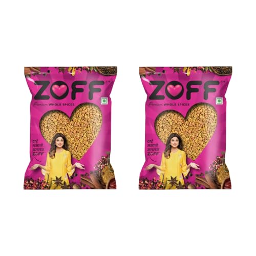 Image of Zoff Premium Fenugreek Seeds (Methi Dana) - 100% Natural & Unpolished - 500g Each | Pack of 2