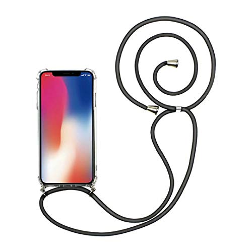 JMstore Funda Compatible con Samsung Galaxy A9 2018/A9S Carcasa movil con Colgante/Cadena.Protectora ponible Cordón Cruzado Correa de Cuello Cordón