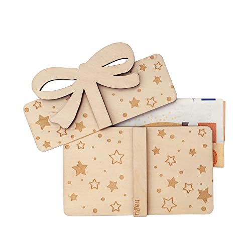 nagu® Porta tarjeta regalo o porta dinero de madera. Para regalar dinero de forma original o entregar tarjeta regalo de forma elegante y bonita (Gift)