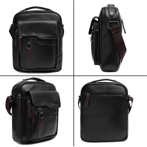 Image of VISMIINTREND Leather Sling Bag for Men Travel | Side Shoulder Messenger Bag for Man | Fits 10 inch ipad | Corporate Gifts for Men | Birthday Gift for Husband /Father | Premium