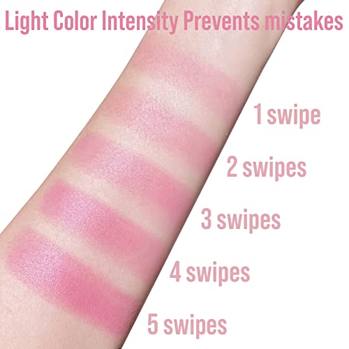 Tintark Chubby Cream Blush Stick For Face Cheek Lip Eye, Light Translucent Color For Fair Skin, Velvet Mousse Texture, Natural Pink Magenta Peach Red Matte Makeup Blusher, Vegan Cruelty Free #TOP5