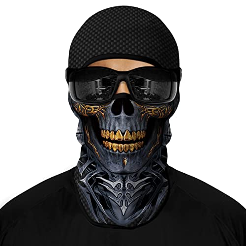 Image of 3D Balaclava Ski Mask Motorcycle Full Face Mask Outdoor Tactical Hood Headwear Mask Ghosts Skull Mask Men Women for Halloween