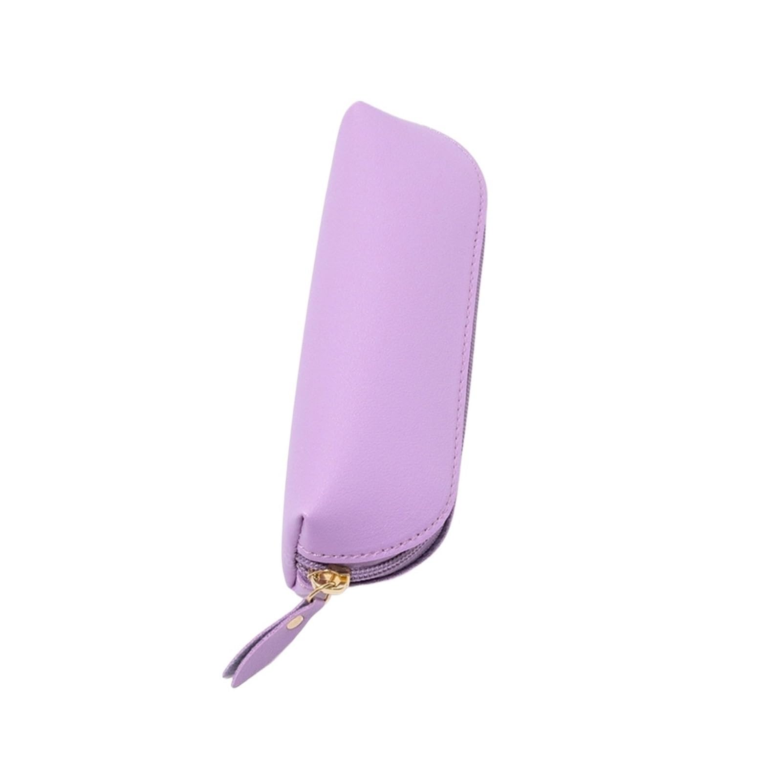 1 portapenne in pelle PU for l'ufficio scolastico | Impermeabile, tinta unita, grande capacità, cuciture pulite, leggero, portatile(Purple)