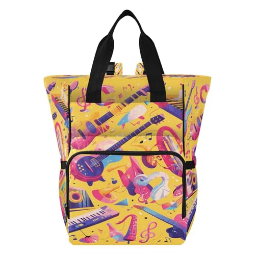 Sac à langer instruments musique dessin animé pour maman et papa