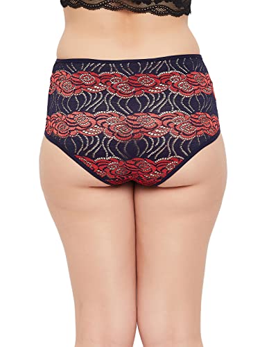 Image of Clovia Women's Pack of 2 Lace High Waist Hipster Panty