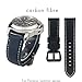 ZHZJQE Carbon Fiber Calfskin Watchband 24mm 26mm Fit for Panerai LUMINOR Submersible PAM01119 01663 Nylon Watch Strap