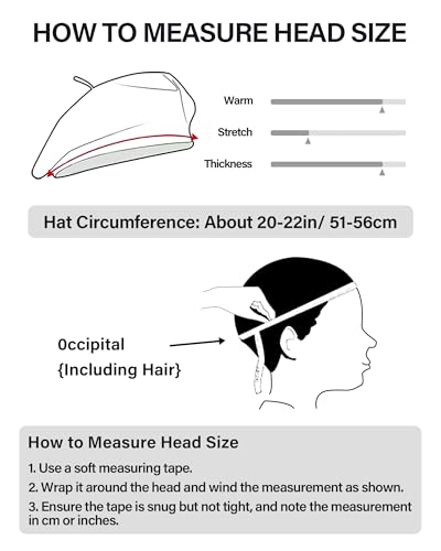 Women French Wool Beret Hats - Solid Color Classic Beanie Winter Cap3