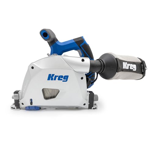 Image of Kreg 20V Ionic Drive 6 1 /2 inch Plunge Cut Track Saw - Pair with 62 inch Guide Track - Cordless Saw with Anti-Kickback & Blade Brake - Portable Woodworking Tool for Carpentry & DIY Projects - KPTPS100A
