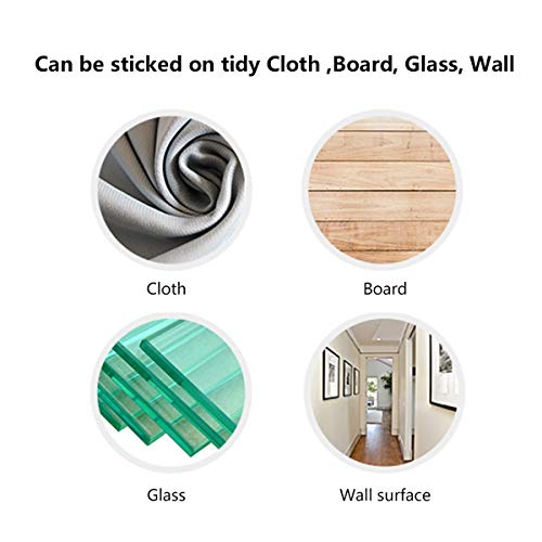 Moedas autoadesivas com gancho e laço nas costas, perfeitas para escola, escritório, Preto, 3/5