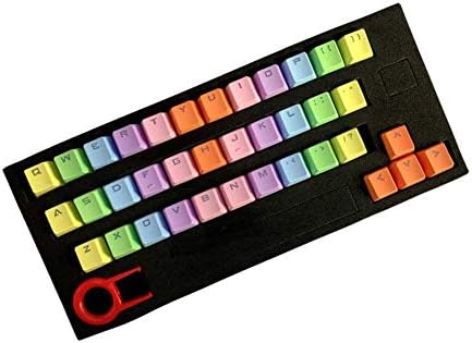 WDFS Keycap Set 37 Key PBT Practical hion Mechanical Keyboard Backlit Translucidus Switches Gaming Colorful Computer Accessory Replacement Office(Orange)