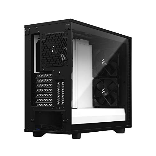 Image of Fractal Design Define 7 Black & White Brushed Aluminum /Steel E-ATX Silent Modular Tempered Glass Window Mid Tower Computer Case