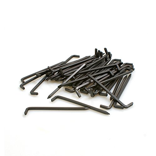 Design61 50x Konsolhaken Stahlhaken Vierkantdraht Ø 3 x L 70 mm aus Eisen