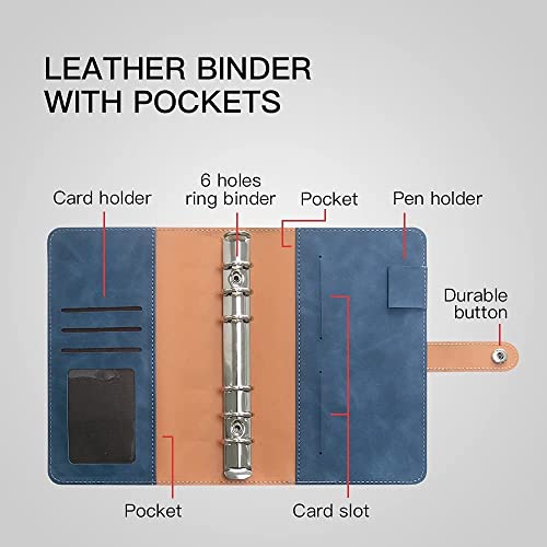 Classeur budget de liant en cuir PU A6 de haute qualité - 5