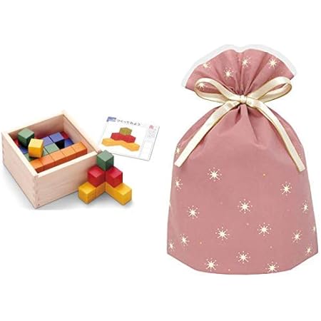 Amazon ラッピングセット 図形キューブつみき ピンクベージュ L おもちゃ おもちゃ