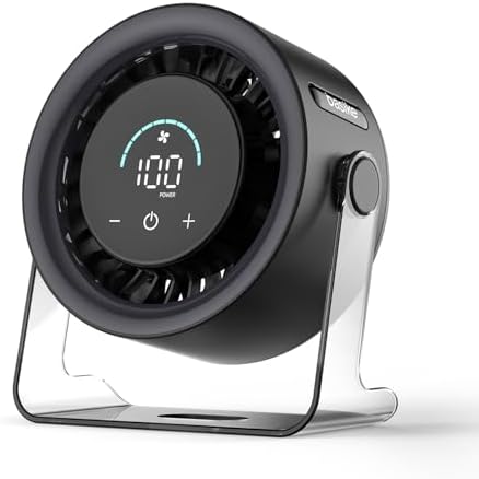 Basike Ventilador de Mesa USB, 3 Velocidades Super Silencioso, Po...