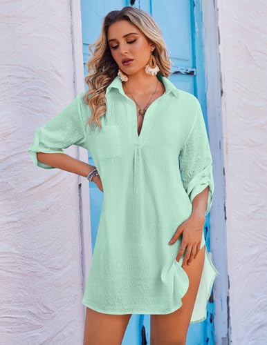 Image of Ekouaer Swimsuit Coverup for Women Bathing Suit Cover Up 2026 Summer Beach Vacation Outfits