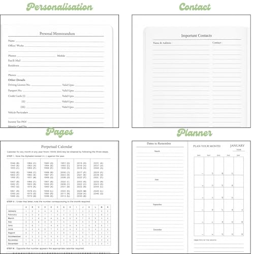 Image of FONSIE Diary journal for Girls and Women Rulled | pen holder | bookmark | Daily planner (8.27 inch * 5.7 inch inches).