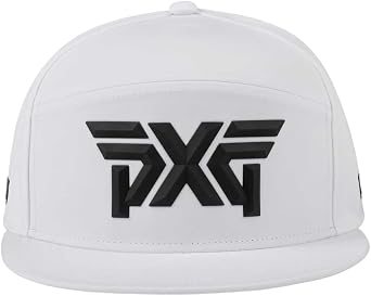 PXG Men Camper Flat Bill Snapback Golf Cap White - 25 One Size Fits All