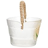 JARDINIÈRE EN VERRE - la conception avec poignée, plus pratique à utiliser, apporte beaucoup de commodité à la quotidienne.