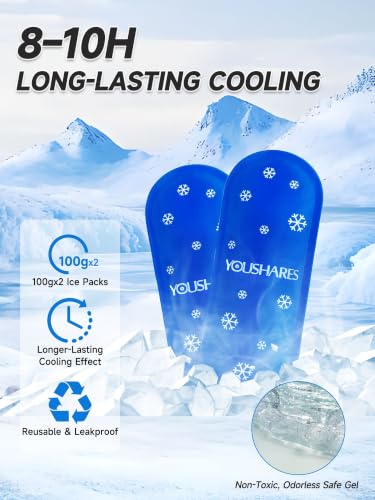 Image of YOUSHARES Cooler Travel Case for Zepbound & Mounjaro Pens, Holds 4 Pens | Real-Time Temperature Display, TSA Approved, 2 x 100g Ice Packs, Fits GLP-1 Pens, Waterproof EVA Hard Shell, Travel Ready