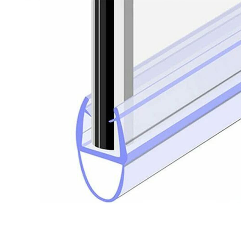 Lot de 4 joints d'étanchéité en silicone pour porte de douche de 6 à 12 mm - 2 m - Étanche - Empêche les fuites et l'humidité