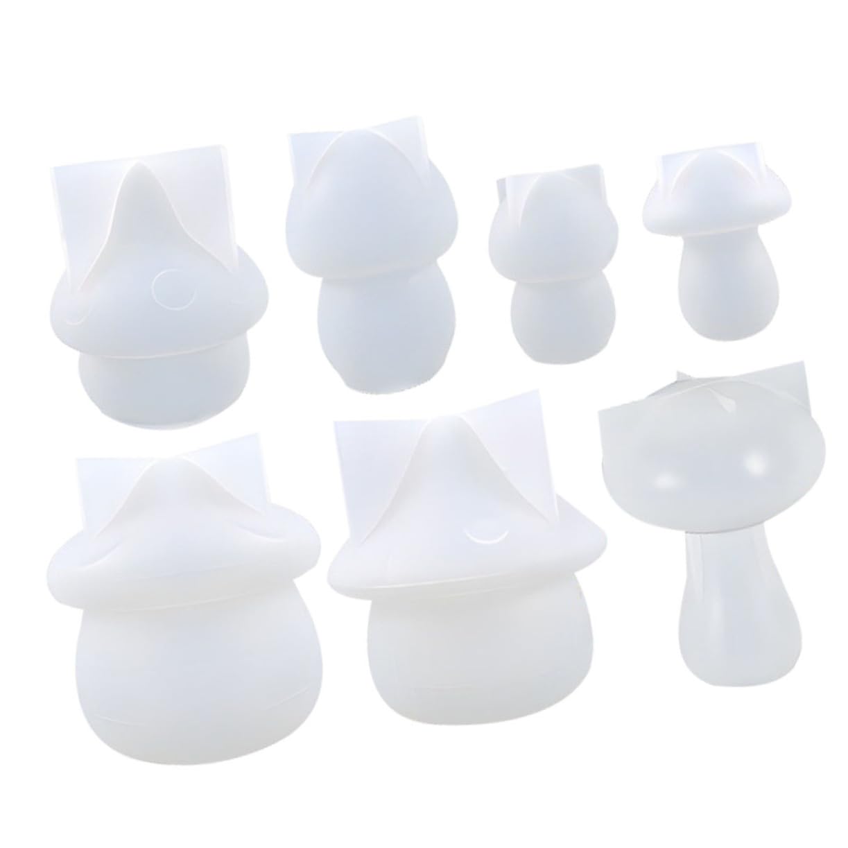 Juego de 7 Piezas Molde de Silicona, Blanco Forma de Hongo