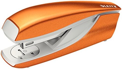Leitz Stapler, 30 Sheet Capacity, Ergonomic Metal Body, Includes Staples, WOW Range, 55021023 - Metallic Pink