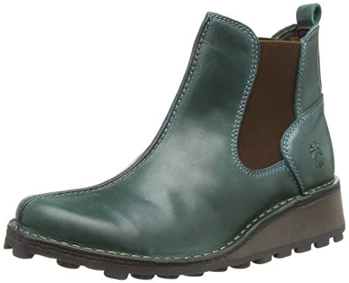 Fly London Women's MEBE971FLY Chelsea Boots, Green (Petrol 004), 4 UK 37 EU