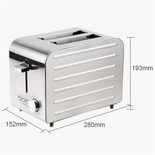 Fully Automatic Stainless Steel Toaster for 2/4/6 Slices - Extra Wide Slots, Defrost/Reheat/Cancel Functions, 7 Toasting Levels - Ideal for Home & Commercial Use